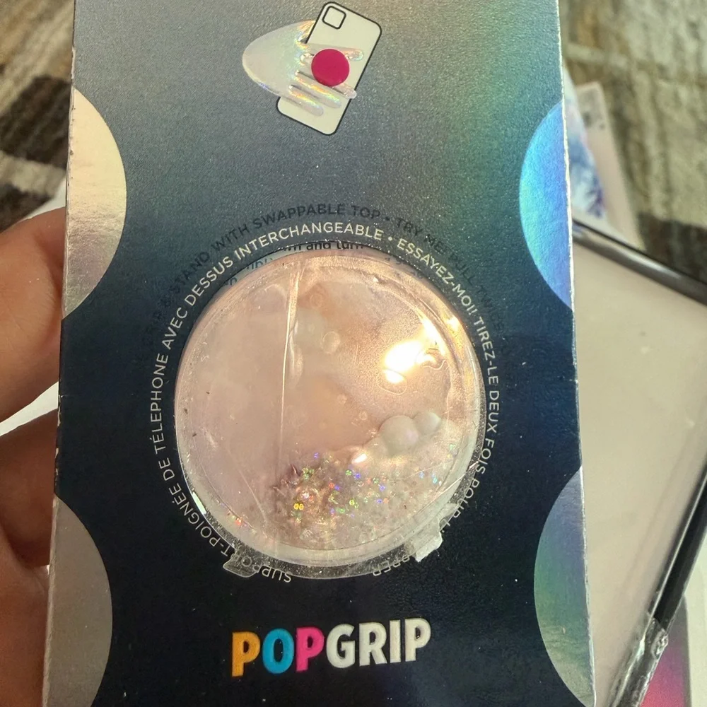 Pink Glitter Phone Grip
